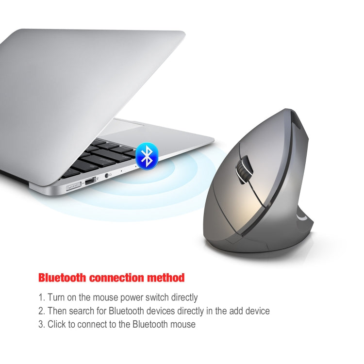 HXSJ T29 Bluetooth 3.0 Wireless Bluetooth 6-Keys 2400 DPI Adjustable Ergonomics Optical Vertical Mouse My Store