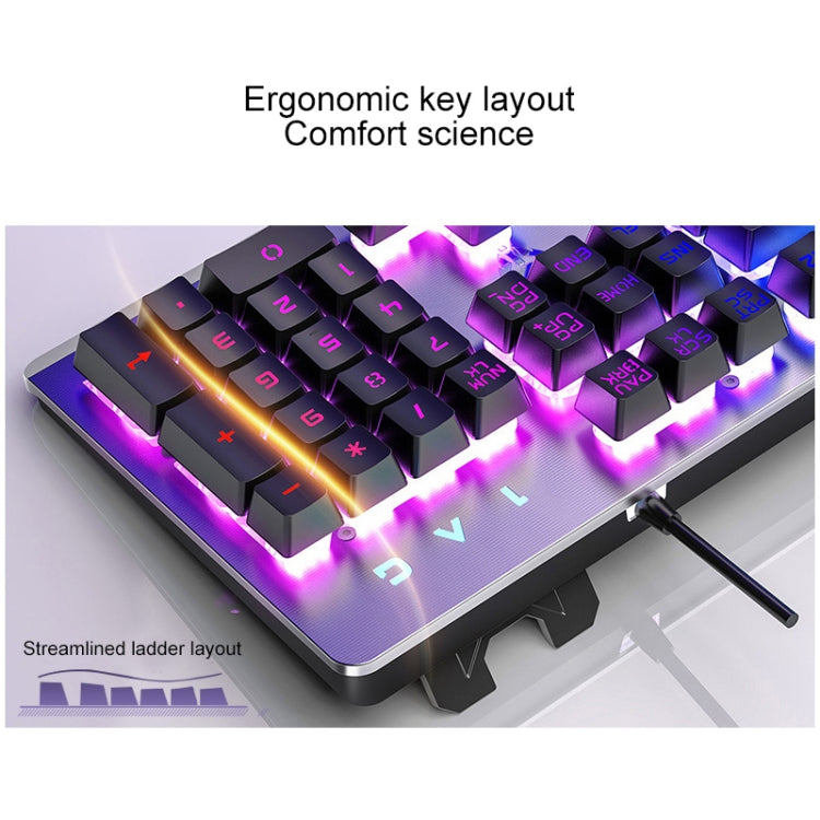 YINDIAO K002 USB Wired Mechanical Feel RGB Backlight Keyboard + Optical Silent Mouse Set