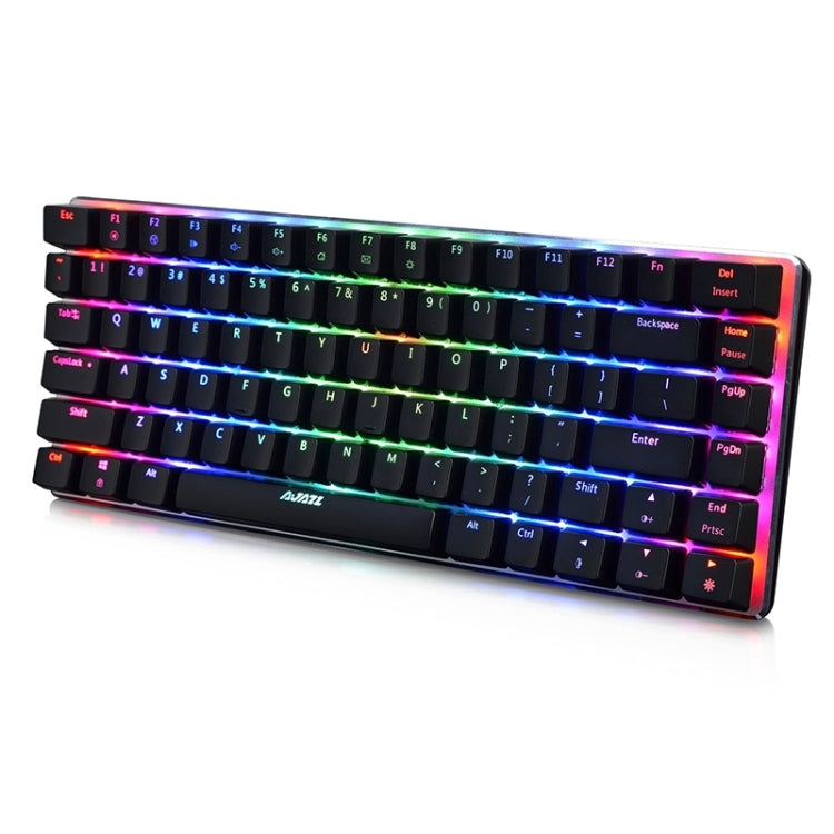 Ajazz 82 Keys Laptop Computer RGB Light Gaming Mechanical Keyboard (Black Blue Shaft)