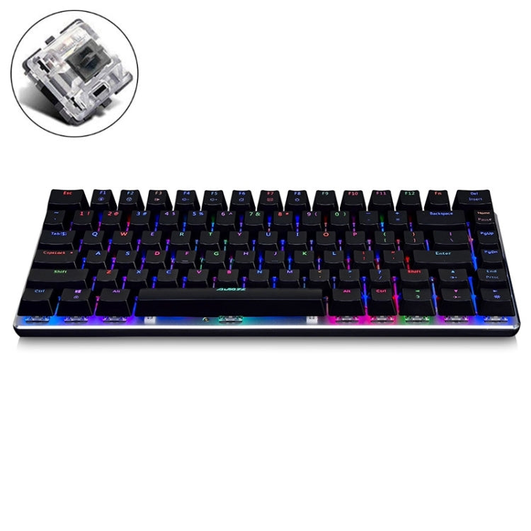 Ajazz 82 Keys Laptop Computer RGB Light Gaming Mechanical Keyboard (Black Blue Shaft)