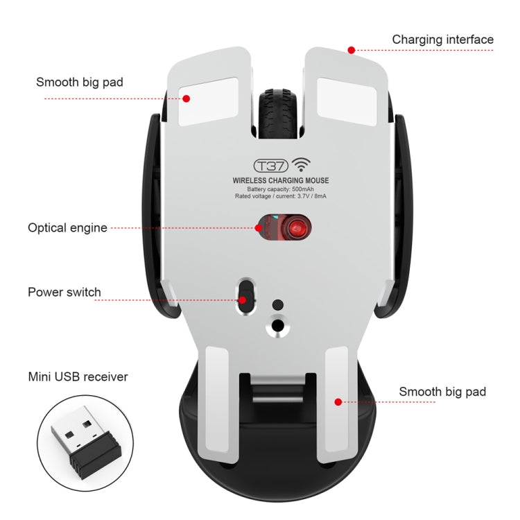 HXSJ T37 2.4GHz 1600dpi 3-modes Adjustable Wireless Mute Mouse My Store