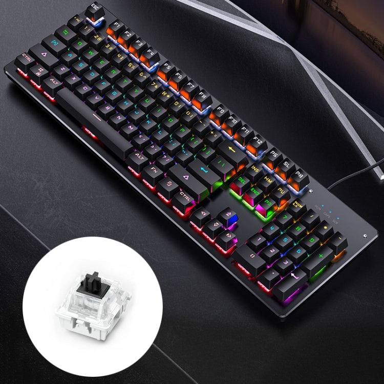 YINDIAO Classic Square Keys Mixed Light USB Mechanical Gaming Wired Keyboard, Black Shaft