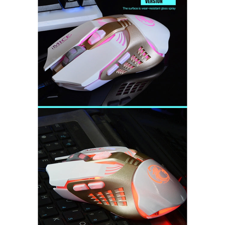 iMICE V5 USB 7 Buttons 4000 DPI Wired Optical Colorful Backlight Gaming Mouse for Computer PC Laptop