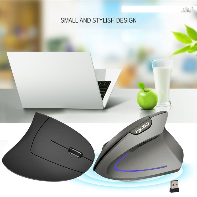 HXSJ T22 2.4GHz Wireless 4-Keys 2400 DPI Adjustable Ergonomics Optical Vertical Mouse My Store