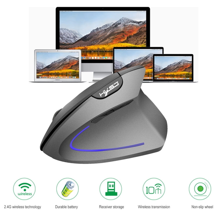 HXSJ T22 2.4GHz Wireless 4-Keys 2400 DPI Adjustable Ergonomics Optical Vertical Mouse My Store