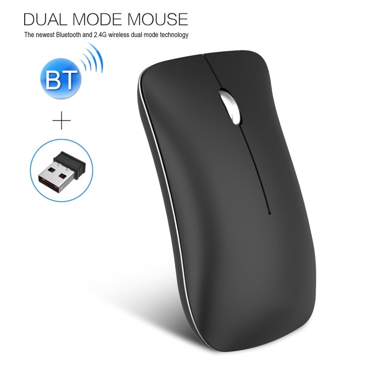 HXSJ T23 Bluetooth 5.0 + Bluetooth 3.0 + 2.4GHz Wireless Three Modes 4-Keys 1600 DPI Adjustable Ergonomics Optical Mouse My Store