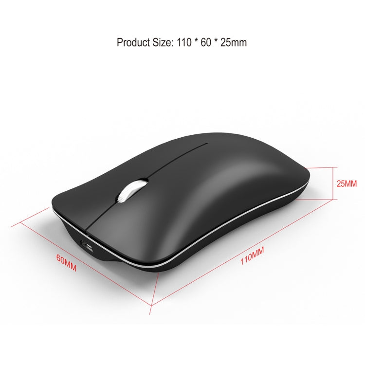 HXSJ T23 Bluetooth 5.0 + Bluetooth 3.0 + 2.4GHz Wireless Three Modes 4-Keys 1600 DPI Adjustable Ergonomics Optical Mouse My Store