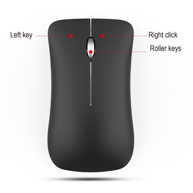 HXSJ T23 Bluetooth 5.0 + Bluetooth 3.0 + 2.4GHz Wireless Three Modes 4-Keys 1600 DPI Adjustable Ergonomics Optical Mouse My Store