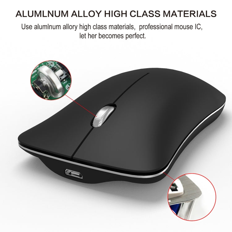 HXSJ T23 Bluetooth 5.0 + Bluetooth 3.0 + 2.4GHz Wireless Three Modes 4-Keys 1600 DPI Adjustable Ergonomics Optical Mouse My Store