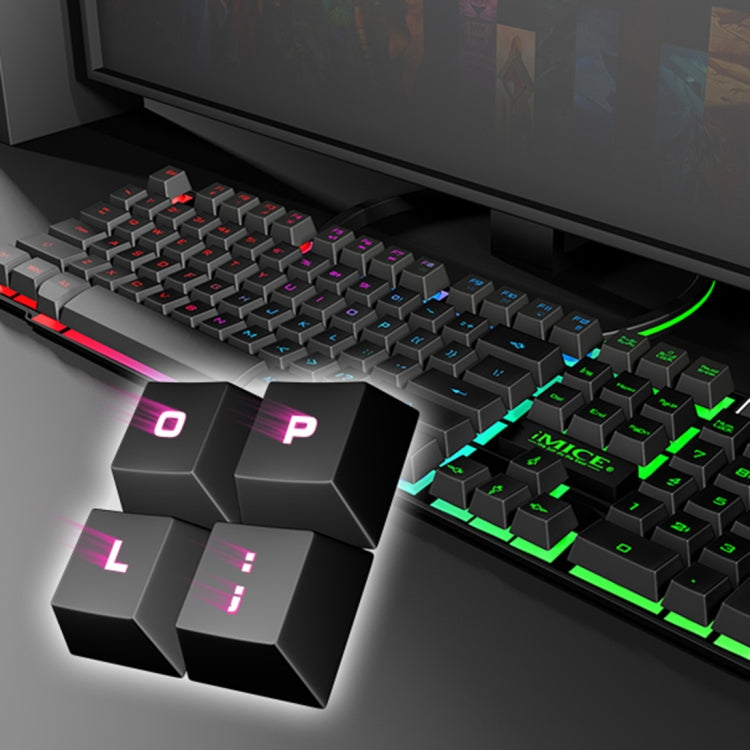 iMICE AK-600 Wired USB Floating Keycap Characters Glow Backlit Gaming Keyboard My Store