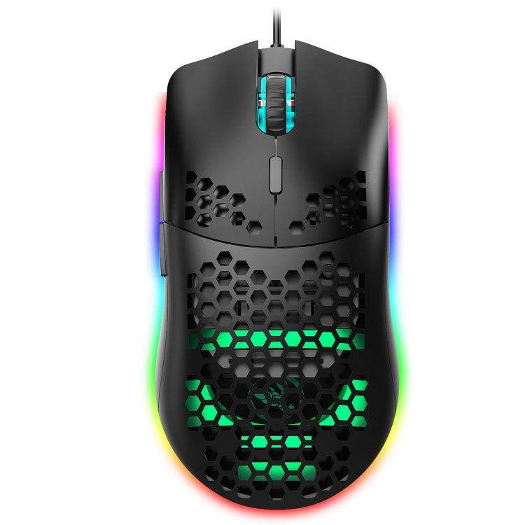 HXSJ J900 6 Keys RGB Lighting Programmable Gaming Wired Mouse (White)