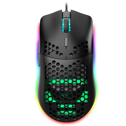 HXSJ J900 6 Keys RGB Lighting Programmable Gaming Wired Mouse (White) My Store