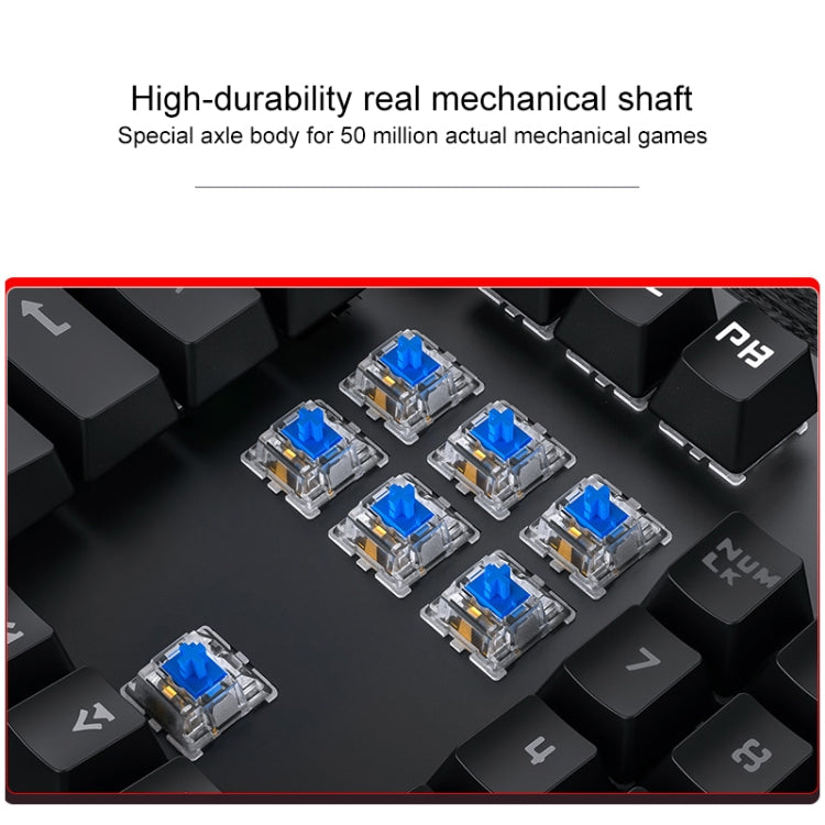 YINDIAO ZK-3 USB Mechanical Gaming Wired Keyboard, Blue Shaft My Store