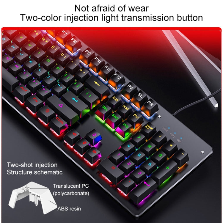 YINDIAO ZK-3 USB Mechanical Gaming Wired Keyboard, Blue Shaft My Store