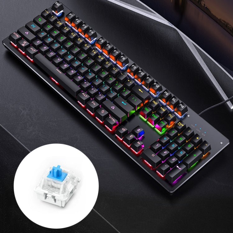 YINDIAO Classic Square Keys Mixed Light USB Mechanical Gaming Wired Keyboard, Blue Shaft My Store