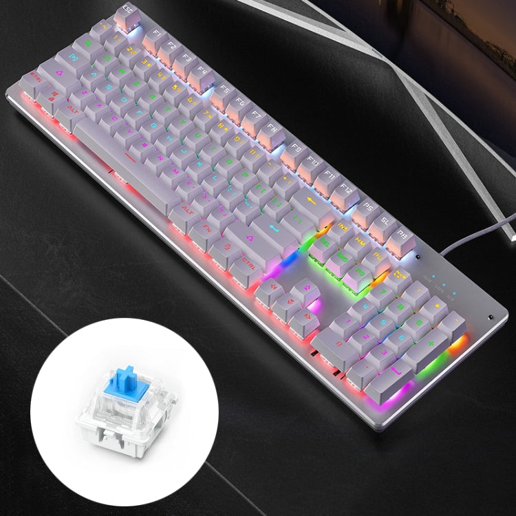 YINDIAO Classic Square Keys Mixed Light USB Mechanical Gaming Wired Keyboard, Blue Shaft My Store