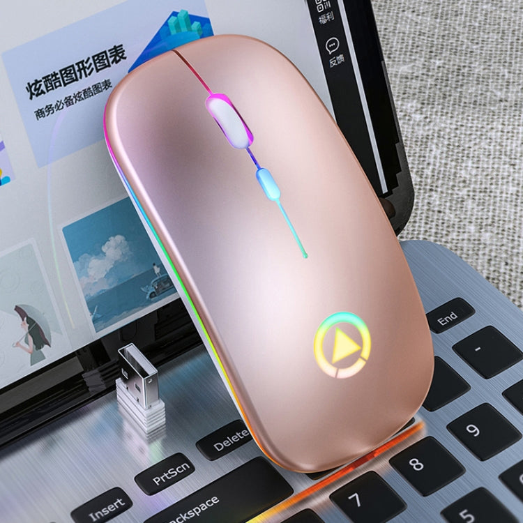 YINDIAO A2 2.4GHz 1600DPI 3-modes Adjustable RGB Light Rechargeable Wireless Silent Mouse