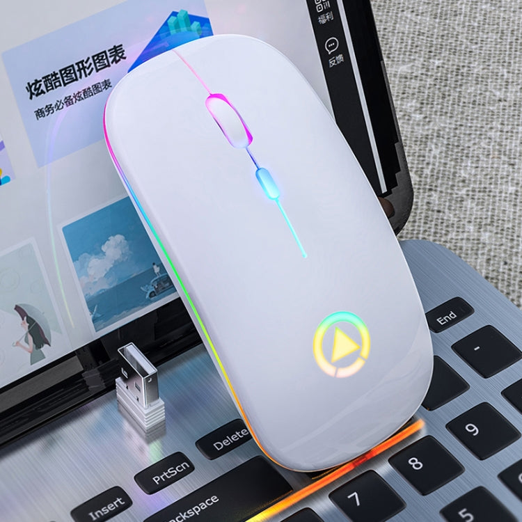 YINDIAO A2 2.4GHz 1600DPI 3-modes Adjustable RGB Light Rechargeable Wireless Silent Mouse My Store