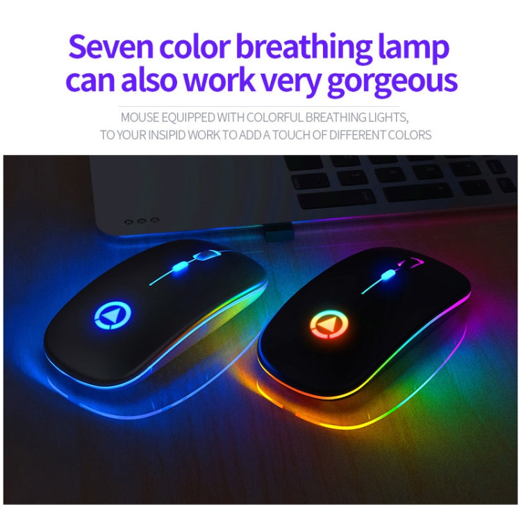 YINDIAO A2 2.4GHz 1600DPI 3-modes Adjustable RGB Light Rechargeable Wireless Silent Mouse My Store