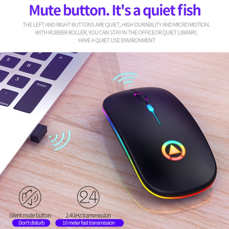 YINDIAO A2 2.4GHz 1600DPI 3-modes Adjustable RGB Light Rechargeable Wireless Silent Mouse My Store