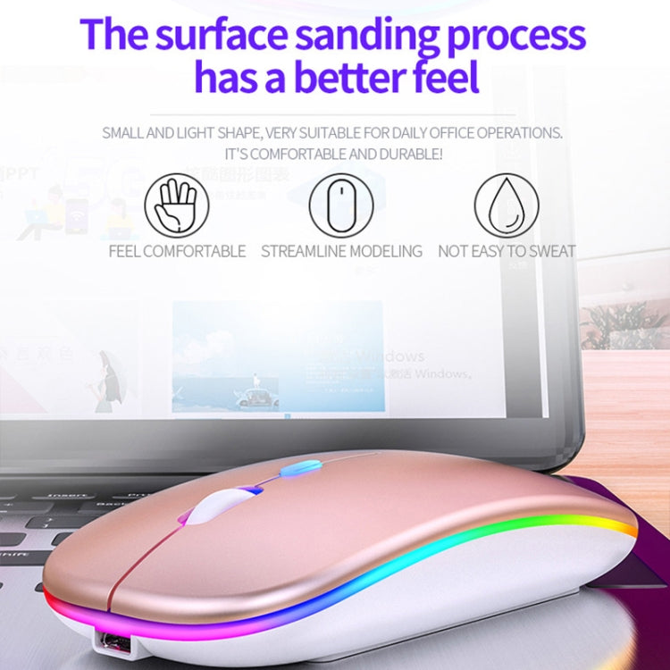 YINDIAO A2 2.4GHz 1600DPI 3-modes Adjustable RGB Light Rechargeable Wireless Silent Mouse My Store