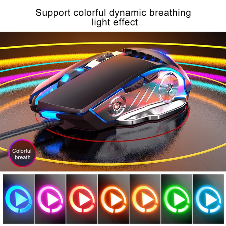 YINDIAO G3PRO 3200DPI 4-modes Adjustable 7-keys RGB Light Wired Gaming Mouse