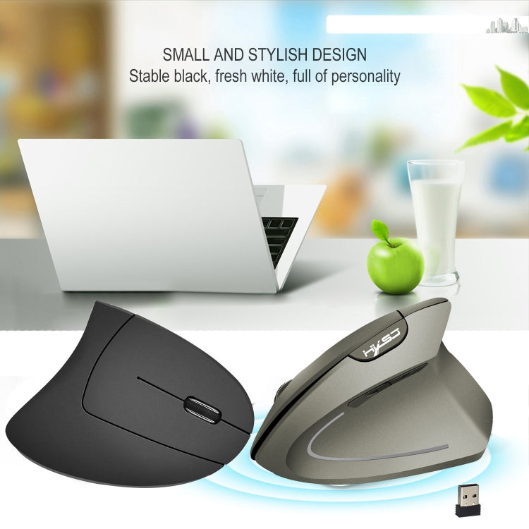 HXSJ T24 6 Buttons 2400 DPI 2.4G Wireless Vertical Ergonomic Mouse with USB Receiver My Store