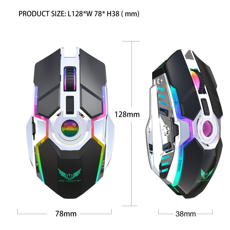 ZERODATE T30 2.4GHz 2400DPI Three-speed Adjustable RGB Backlight Wireless Optical Mouse My Store