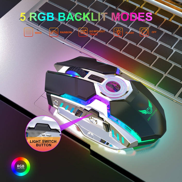 ZERODATE T30 2.4GHz 2400DPI Three-speed Adjustable RGB Backlight Wireless Optical Mouse My Store