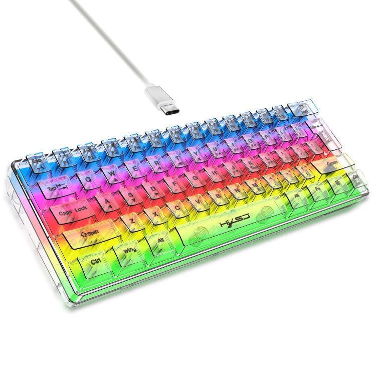 HXSJ V700T 61-key Wired Membrane RGB Backlit Mechanical Keyboard