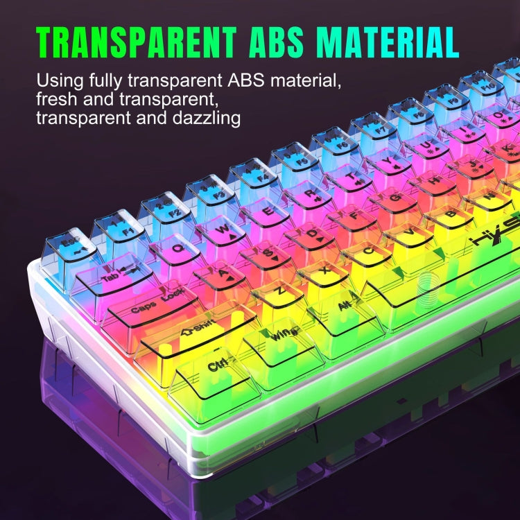 HXSJ V700T 61-key Wired Membrane RGB Backlit Mechanical Keyboard