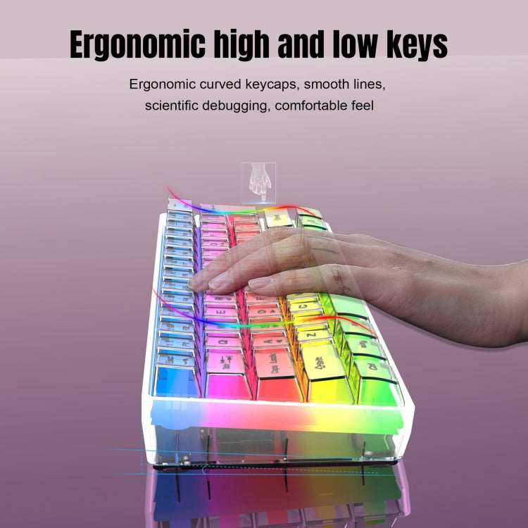 HXSJ V700T 61-key Wired Membrane RGB Backlit Mechanical Keyboard