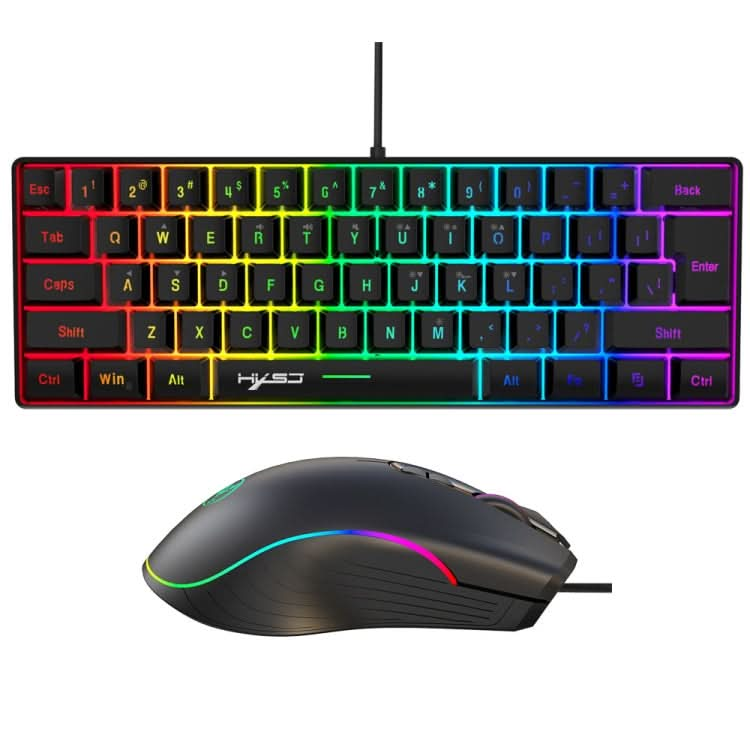 HXSJ V700B+A867 Wired RGB Backlit Keyboard and Mouse Set My Store