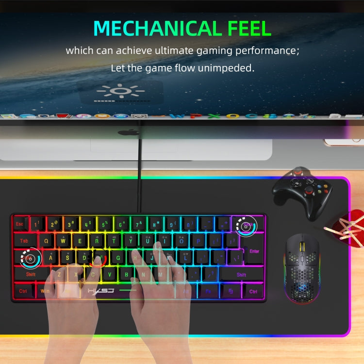 HXSJ V700B+A867 Wired RGB Backlit Keyboard and Mouse Set My Store