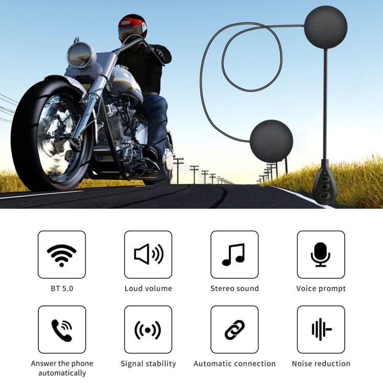 T6 Motorcycle Helmet Bluetooth V5.0 Headset My Store