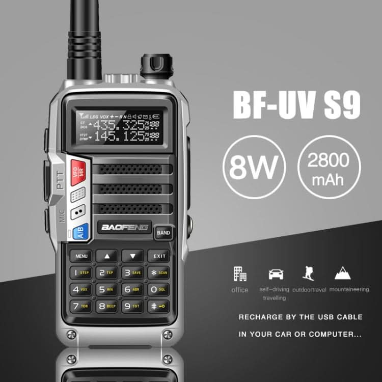 Baofeng BF-UV5R Plus S9 FM Interphone Handheld Walkie Talkie, US Plug My Store