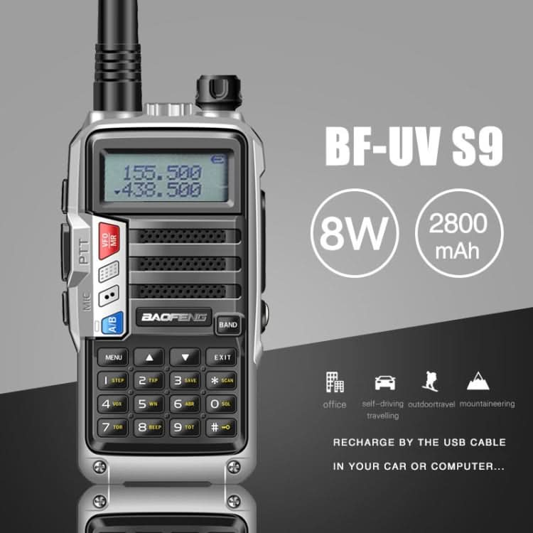 Baofeng BF-UV5R Plus S9 FM Interphone Handheld Walkie Talkie, EU Plug My Store