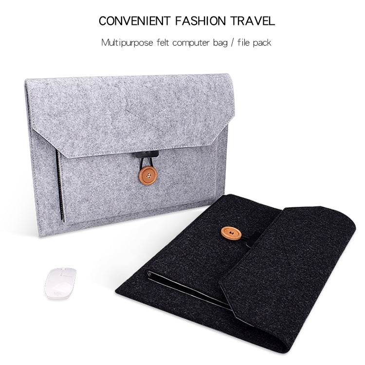 ND06 Multi-purpose Felt Button Laptop Inner Bag for 12.5 inch Laptop My Store