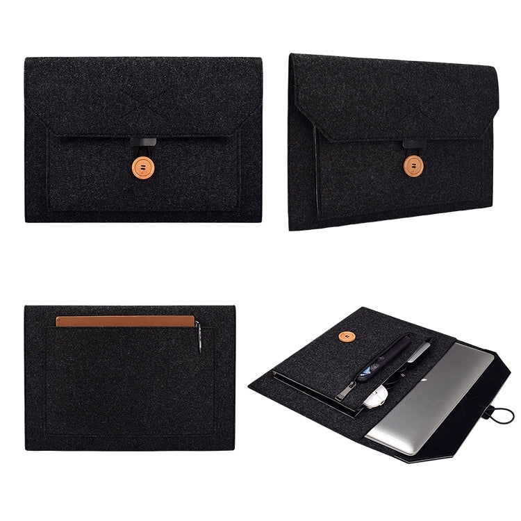 ND06 Multi-purpose Felt Button Laptop Inner Bag for 13.3 inch Laptop My Store