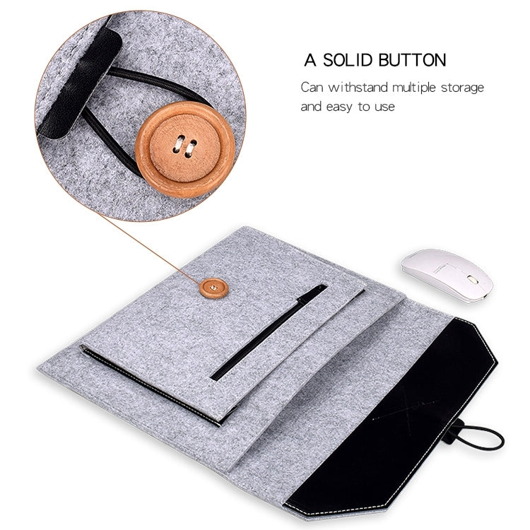 ND06 Multi-purpose Felt Button Laptop Inner Bag for 15.4 inch Laptop My Store