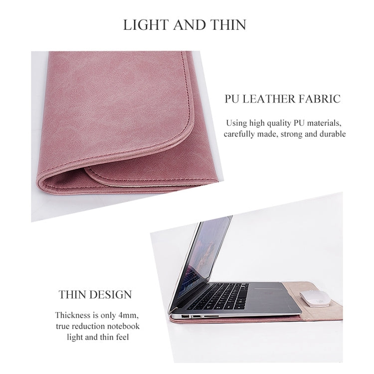 PU01S PU Leather Horizontal Invisible Magnetic Buckle Laptop Inner Bag for 13.3 inch laptops My Store