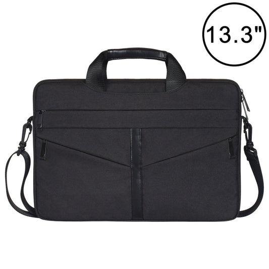 13.3 inch Breathable Wear-resistant Fashion Business Shoulder Handheld Zipper Laptop Bag with Shoulder Strap