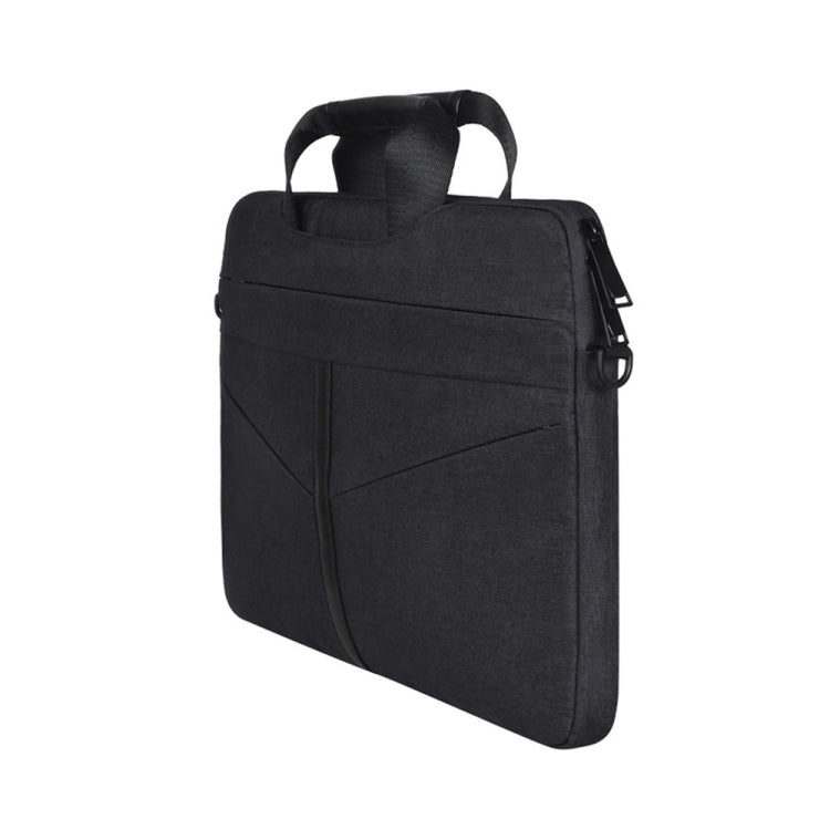 14.1 inch Breathable Wear-resistant Fashion Business Shoulder Handheld Zipper Laptop Bag with Shoulder Strap