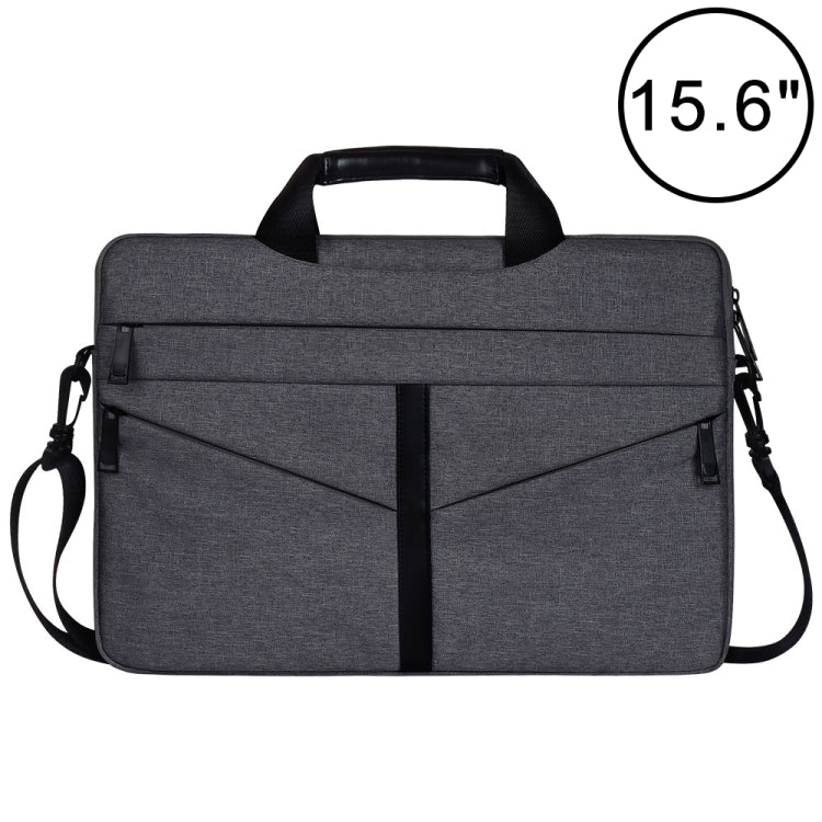 15.6 inch Breathable Wear-resistant Fashion Business Shoulder Handheld Zipper Laptop Bag with Shoulder Strap