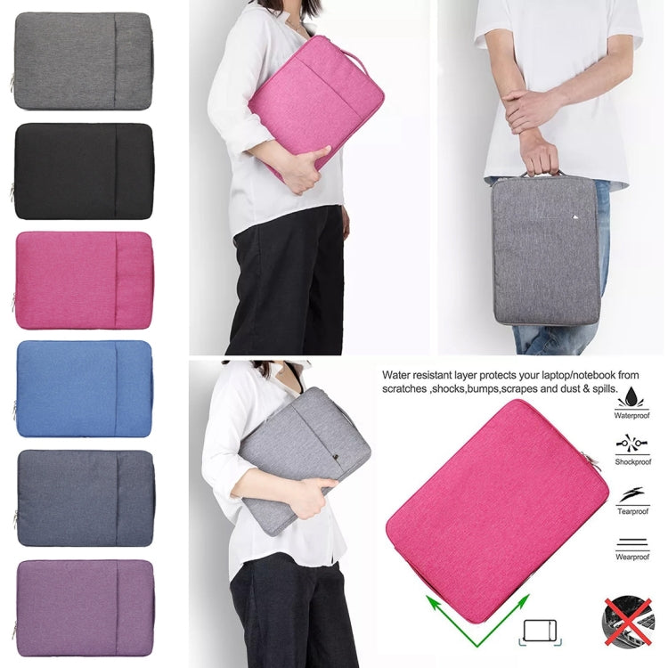 13.3 inch Universal Fashion Soft Laptop Denim Bags Portable Zipper Notebook Laptop Case Pouch for MacBook Air / Pro, Lenovo and other Laptops, Size: 35.5x26.5x2cm