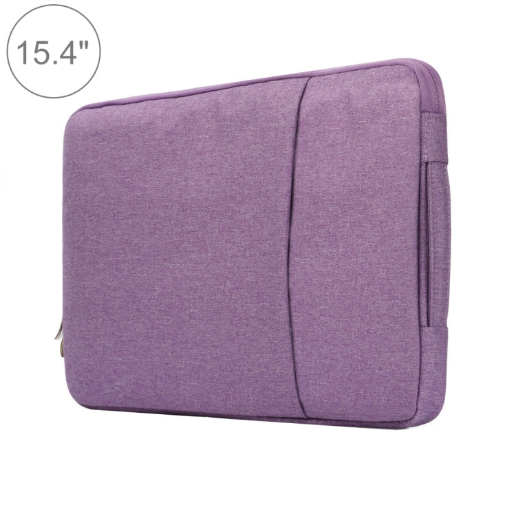 15.4 inch Universal Fashion Soft Laptop Denim Bags Portable Zipper Notebook Laptop Case Pouch for MacBook Air / Pro, Lenovo and other Laptops, Size: 39.2x28.5x2cm