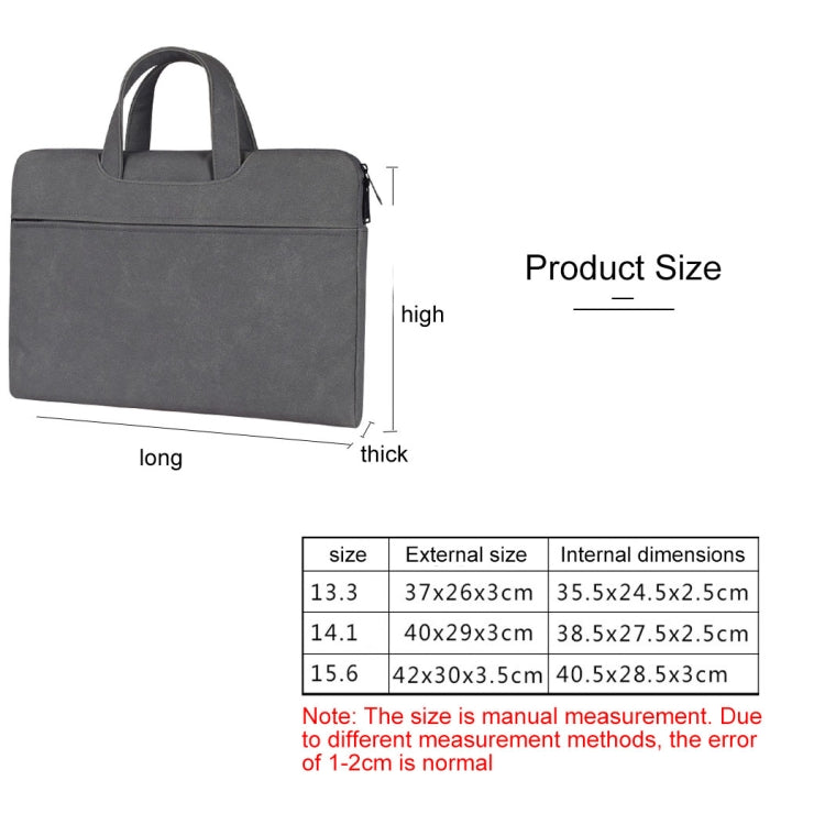 ST06 Waterproof PU Leather Zipper Hidden Portable Strap One-shoulder Handbag for 13.3 inch Laptops, with Suitcase Belt My Store