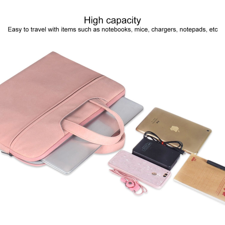 ST06 Waterproof PU Leather Zipper Hidden Portable Strap One-shoulder Handbag for 15.6 inch Laptops, with Suitcase Belt My Store