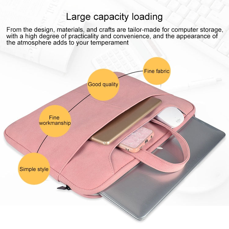 ST06S Waterproof PU Leather Zipper Hidden Portable Strap One-shoulder Handbag for 13.3 inch Laptops, with Magic Stick & Suitcase Belt My Store