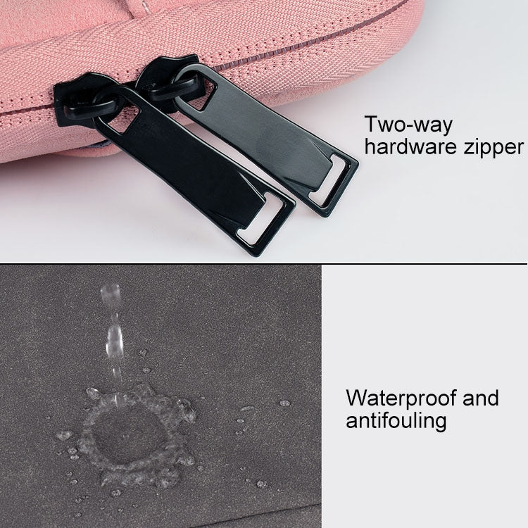 ST06S Waterproof PU Leather Zipper Hidden Portable Strap One-shoulder Handbag for 13.3 inch Laptops, with Magic Stick & Suitcase Belt